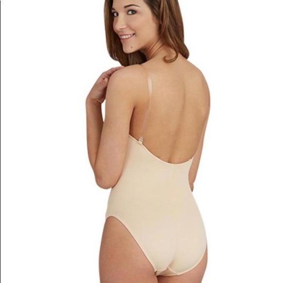 Capezio Beige Leotard W/ Clear Adjustable Straps - Picture 2 of 8